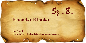 Szobota Bianka névjegykártya