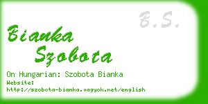 bianka szobota business card